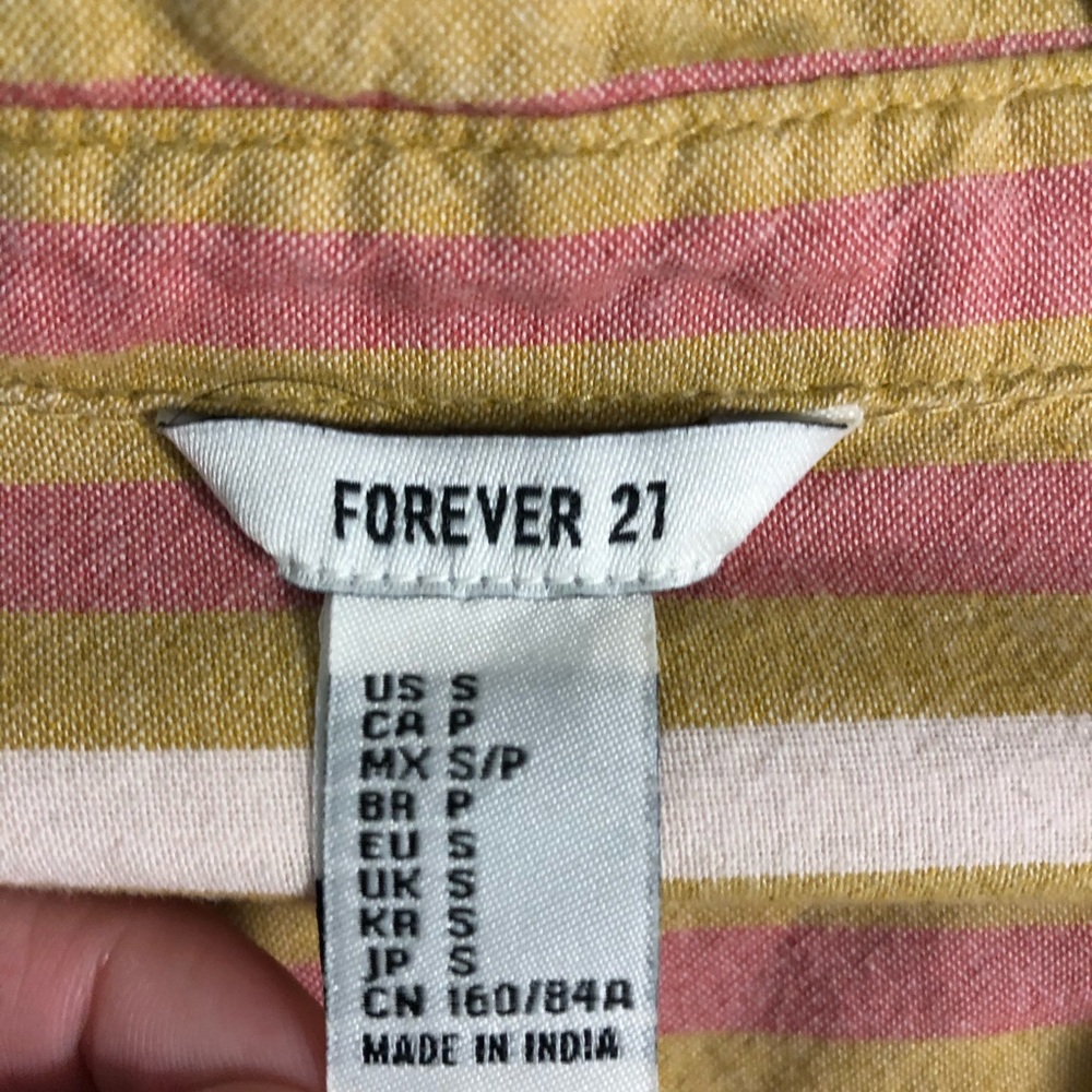 Striped Button Up top - Picture 4 of 5